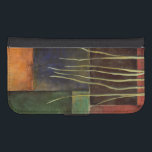 Zen Garden I Phone Wallet<br><div class="desc">Wipsy branches stretch against a multicolored background in this piece by Jennifer Goldberger. The light green of the branches contrasts beautifully with the dark colors they are set against. Purchase your copy today.</div>
