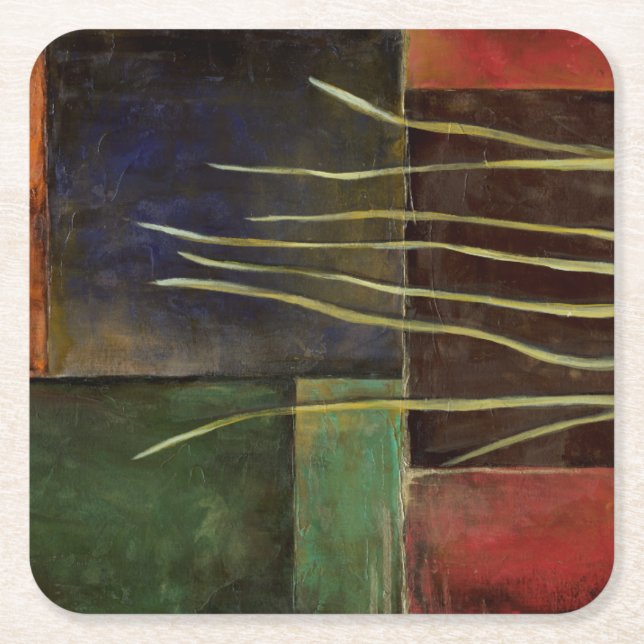 Zen Garden I Square Paper Coaster (Front)