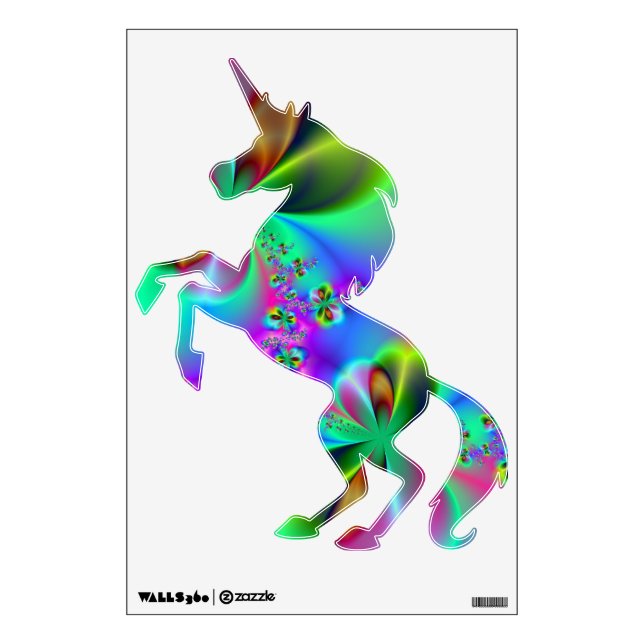 Zen Garden Rearing Unicorn Wall Decal (Front)
