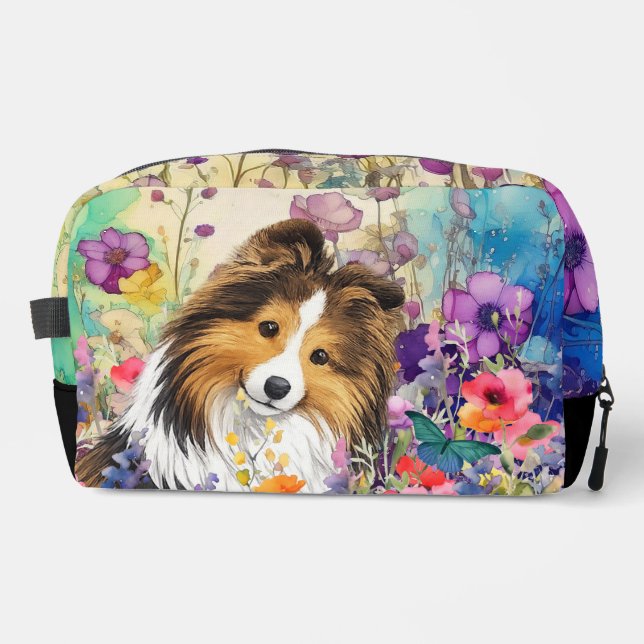 ZEN GARDEN Sheltie sable - small Accessory Pouch (Front)