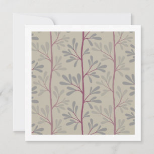 Zen Garden Stems Soft Neutral Minimalist Botanical Note Card