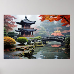 Zen Garden Tranquil Peaceful Nature Poster