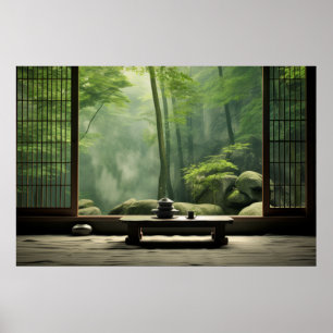 Zen Garden Tranquil Peaceful Nature Poster