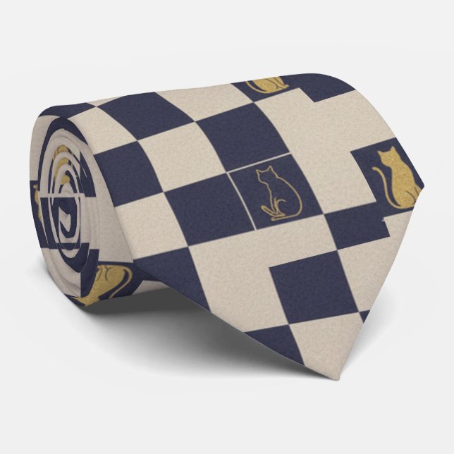 Zen Geometry: Traditional Japanese Kamon  Neck Tie (Rolled)