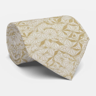 Zen Geometry: Traditional Japanese Kamon & Text Neck Tie