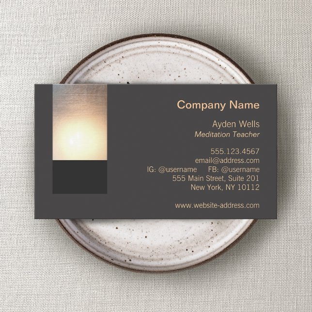 Zen Glow Energy Spiritual Teacher and Healer Business Card (Creator Uploaded)
