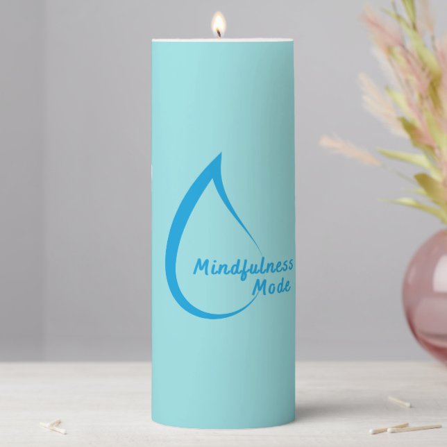 Zen Glow: Mindfulness Mode Pillar Candle  (In Situ)