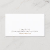 Zen Gold Branch Salon and Spa Appointment Card (Back)
