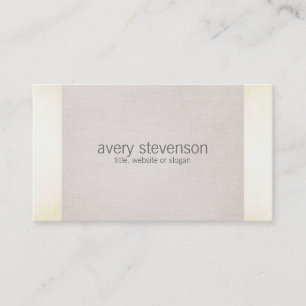 Zen Gold Glow Minimalist Linen Texture Look 1 Business Card