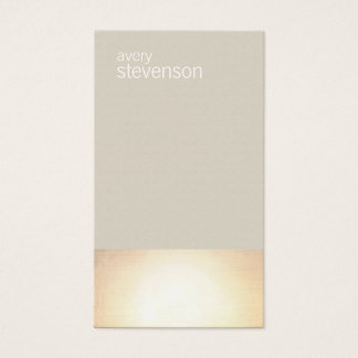 Zen Gold Glow Modern Minimalist Taupe Business Card
