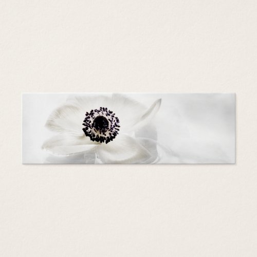 Zen High Key White Anemone on Water Background Business Card Template