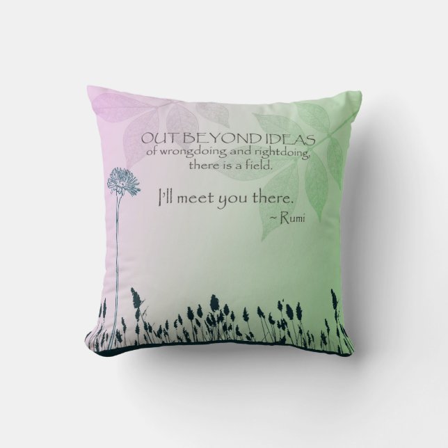 Zen Ideas Throw Pillow (Front)