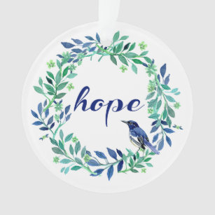 Zen, Inspirational "Hope" Quote Ornament