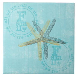 Zen Inspired Beach Theme Starfish Ceramic Tile