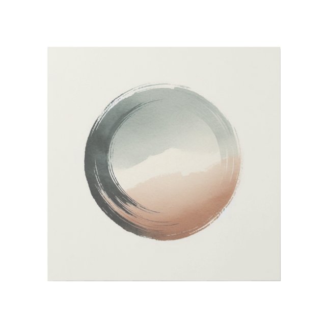 Zen Japandi Enso Circle Calm Balance Gallery Wrap (Front)