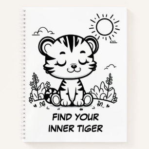 Zen Kawaii Tiger Notebook Cute Mindfulness Journal