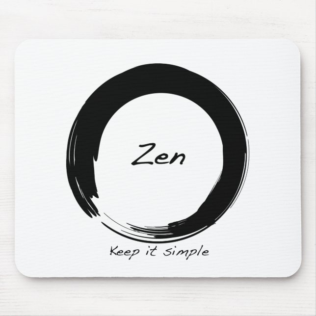 Zen: Keep it simple Mouse Pad (Front)