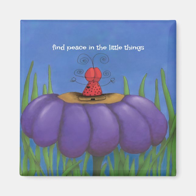 Zen Ladybug Magnet (Front)