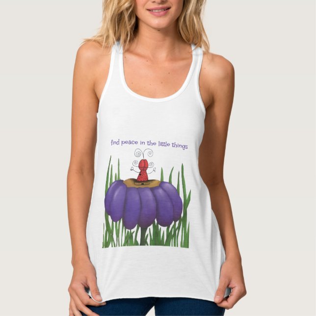 Zen Ladybug Tank Top (Front)