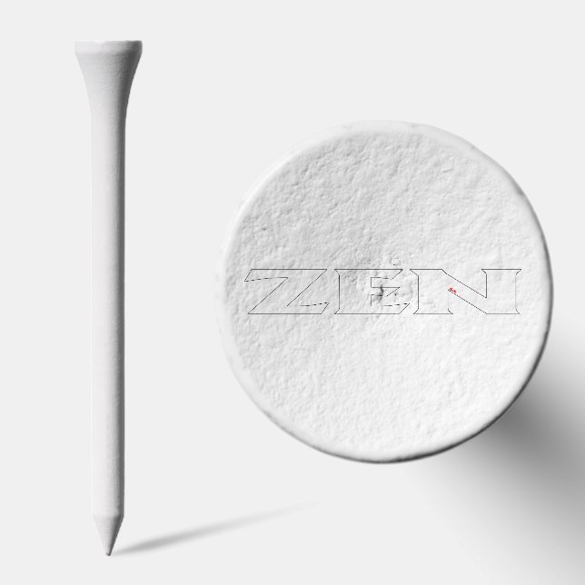 Zen line white on white golf tee top (Combo)