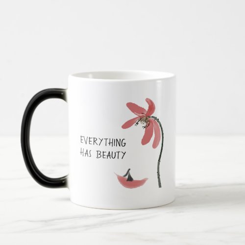 Zen Lotus Flower Philosophy Quote Magic Mug