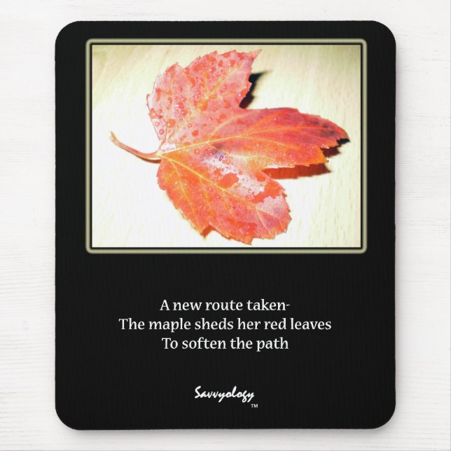 Zen Maple Poem & Art Mousepad (Front)
