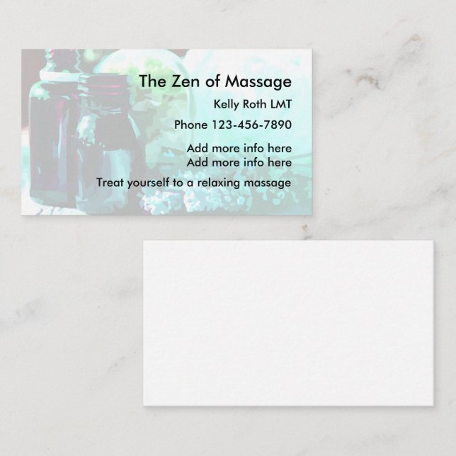Zen Massage Business Cards (Front/Back)