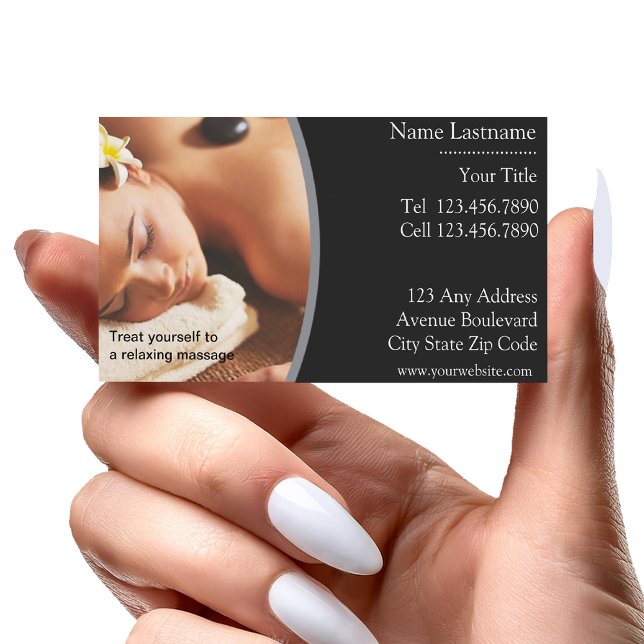 Zen Massage Designer Business Card (Creator Uploaded)