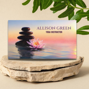 Zen Massage Therapy Meditation Yoga Instructor Business Card