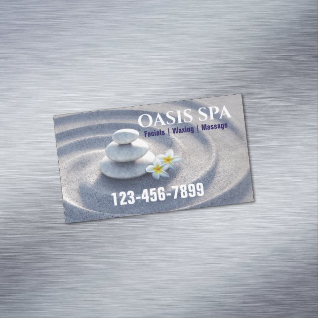 Zen Massage Therapy Yoga Meditation Beauty SPA Business Card Magnet (In Situ)