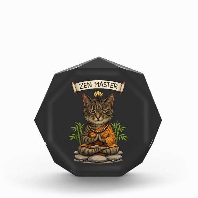 Zen Master Cat Funny Chill Gray Tabby Cat Gift  (Front)