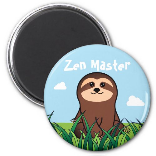 Zen Master kawaii Sloth Magnet