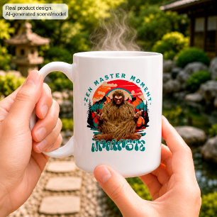 Zen Master Moment Bigfoot Meditation Retro Art Coffee Mug