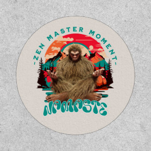 Zen Master Moment Bigfoot Meditation Retro Art Patch