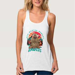 Zen Master Moment Bigfoot Meditation Retro Art Tank Top