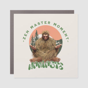 Zen Master Moment Namaste - Bigfoot Maditation Car Magnet