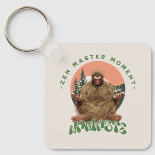 Zen Master Moment Namaste - Bigfoot Maditation Keychain
