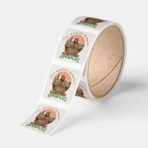 Zen Master Moment Namaste - Bigfoot Maditation Square Sticker
