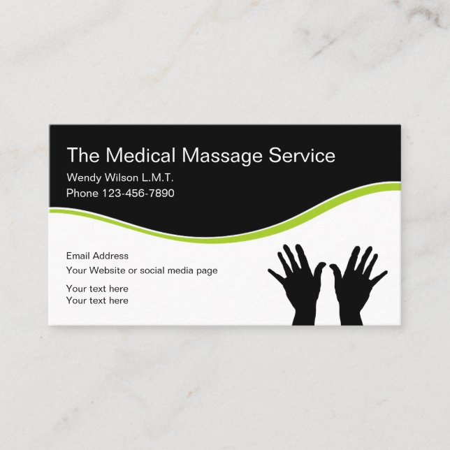 Zen Medical Massage Business Card (Front)