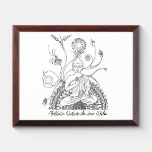Zen Meditation Mandala Wall Art Award Plaque
