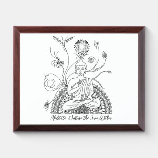 Zen Meditation Mandala Wall Art Award Plaque