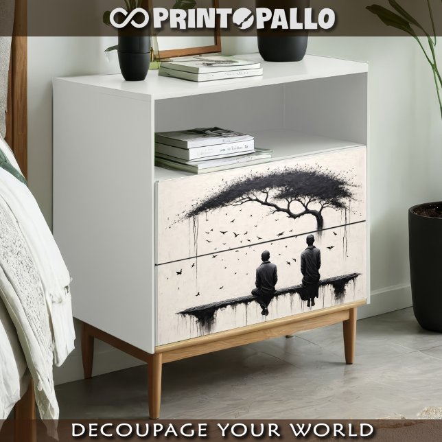 Zen meditation on a tree, our life -  tissue paper (Creator Uploaded)