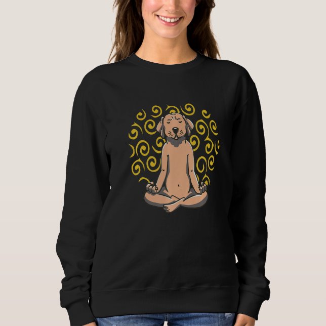 Zen Meditation Yoga Dog Labrador Omm Sweatshirt (Front)