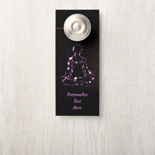 Zen Meditation Yoga Namaste Spiritual Personalized Door Hanger