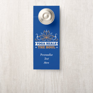 Zen Meditation Yoga Namaste Spiritual Personalized Door Hanger