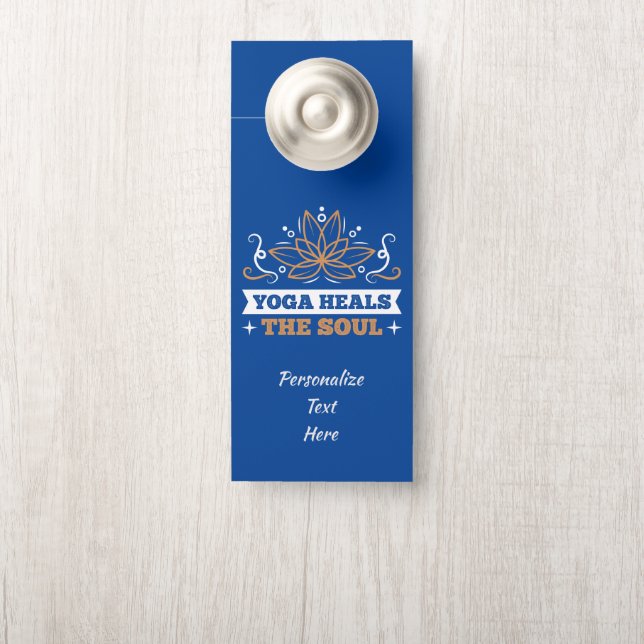 Zen Meditation Yoga Namaste Spiritual Personalized Door Hanger (On Knob)