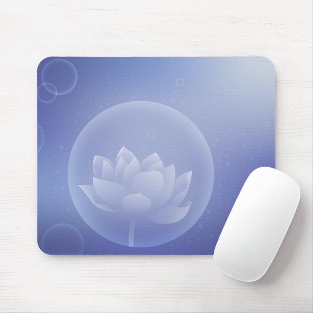 Zen Mindfulness Gift - Soft Lotus Flower Mouse Pad (With Mouse)