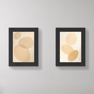 Zen Minimal Earth Pair Wall Art Sets