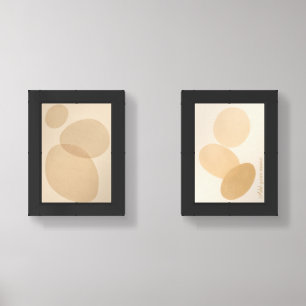 Zen Minimal Earth Pair Wall Art Sets
