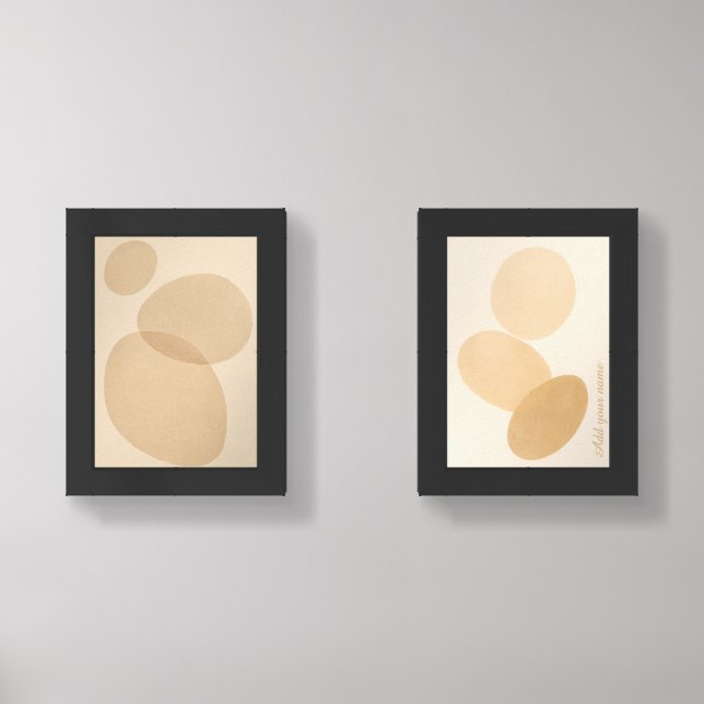 Zen Minimal Earth Pair Wall Art Sets (Front)